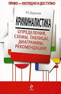 Книга Криминалистика: определения, схемы, таблицы (Николай Шурухнов)