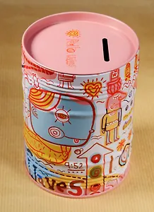 Копилка Бочка Граффити (12х9) (металл) (12-22120-K33-20)