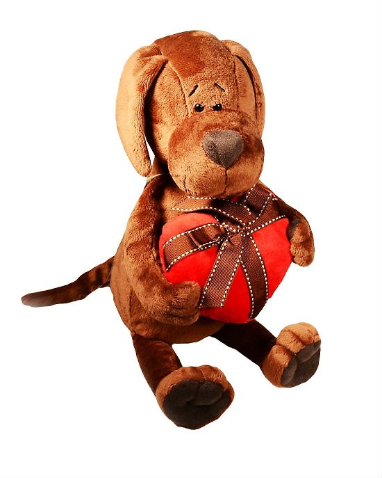 Игрушка мягкая, MaxiToys, Пёс Барбоська с сердцем, 25см 2513176 — 1