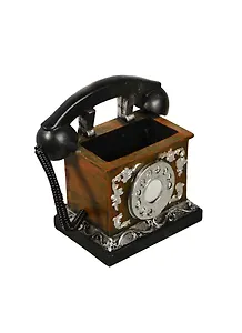 Подставка декоративная для канцелярских принадлежностей Ретро телефон (13,5х10х16) (36132) (Феникс-Презент)