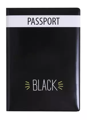 Обложка для паспорта Black (ПВХ бокс) (ОП2018-192) — 2672951 — 1