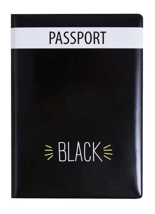 Обложка для паспорта Black (ПВХ бокс) (ОП2018-192) 2672951 — 1