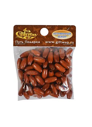 Деревянные бусины Боченок коричневые (00010188) (0,7х10мм) (20г/уп) 2422722