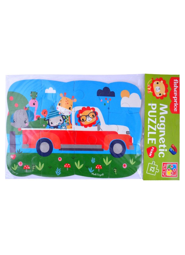 Пазлы на магните Fisher-Price "Веселая поездка" 12 элементов 2879627 — 1