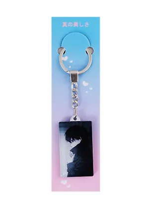 Брелок Аниме Синтонимы Персонаж в плаще (ч/б) (Медина Мирай) (акрил) (3х5) 2951369