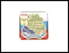 ГС магнит карта металл с заливкой Краснодарский край Карта 4,5*4,5 см 405699, шт