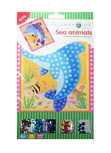 Набор д/аппликации  Greenwich Line "Дельфин" из EVA, пайеток, стразов и пр. AP00820