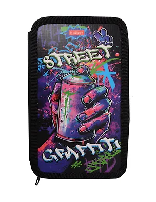Пенал 2отд. "Street graffiti" 19*11см, молния, глянц. ламин., таблица умножения, инд.уп. 3106821