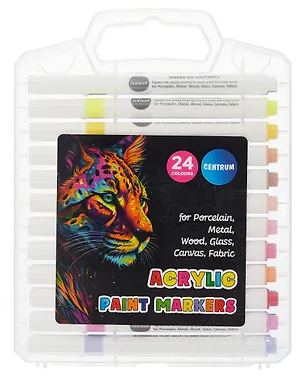 Маркеры акриловые 24цв ПВХ-пенал, CENTRUM 3102490