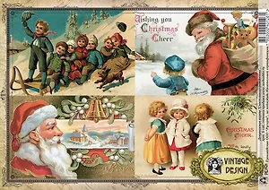 Декупажная карта Счастливого рождества (S-126) (упаковка)