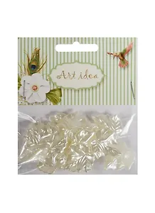 Бусины Листики (13 шт) (1076) (14-08542-1076) (в пакете)