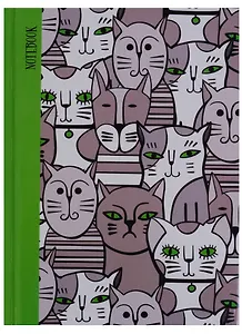 Записная книжка А6 96 листов "Графика. Коты"