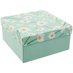 Коробка подарочная "Sharming flowers" 19*19*9,5см, картон, квадрат