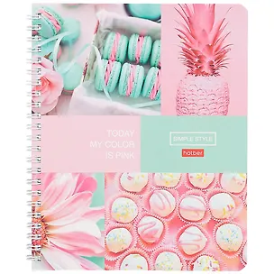 Тетрадь в клетку Hatber, Simple Style, 80 листов, в ассортименте 260262