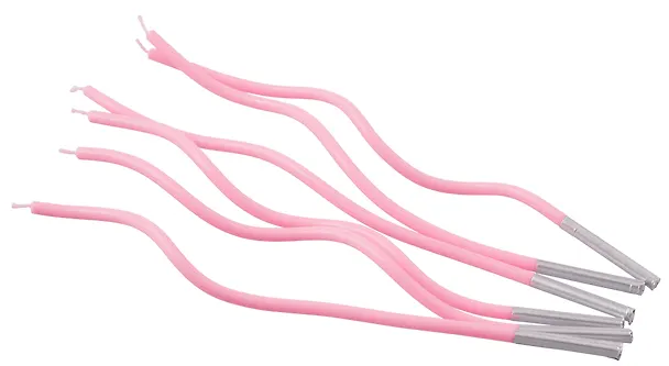 Набор свечей для торта Pink Wave (волны розовые) (6шт) (17см) (12-7color-candle_18) 3106242 — 3