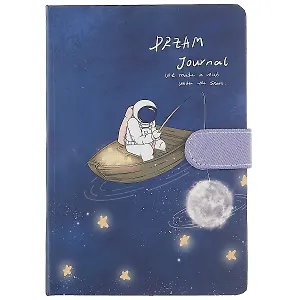 Блокнот с магнитной застежкой Космонавт и Луна Dream journal (256стр) (13х19)