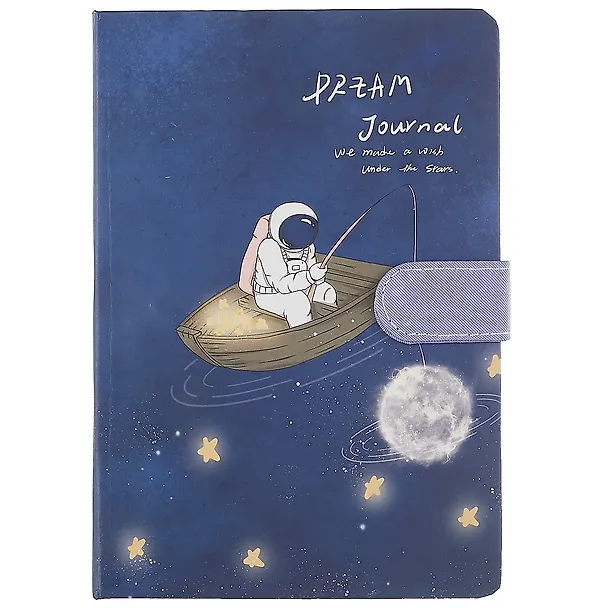 Блокнот с магнитной застежкой Космонавт и Луна Dream journal (256стр) (13х19) 2869400 — 1