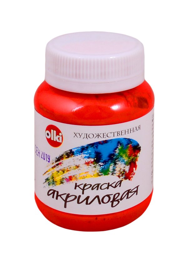 Акриловая краска киноварь (имитация) 100 мл, Olki 255955 — 1