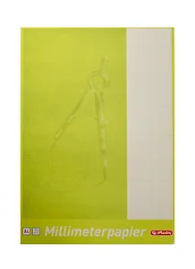 Бумага миллиметровая А4 25л на склейке, 80г/м2, Herlitz