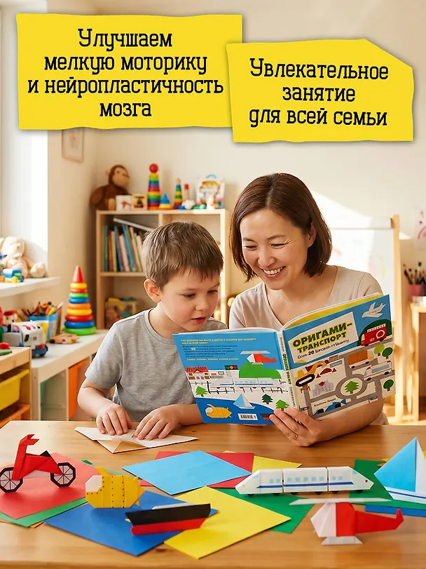 Книга Оригами-транспорт. 40+ поделок из бумаги своими руками (Наоко Исибаши) — 8