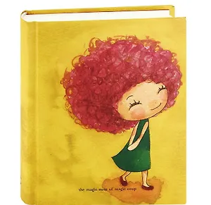 Записная книжка в твердом переплете "Мечтающая Титта" (Оранжевая корова)