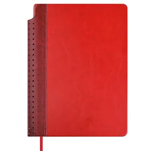Ежедневник недат. А5 160л "Сариф" красный, иск.кожа, тв.переплет, перфорация, место для ручки, офсет, справ.мат-лы, закругл.углы, ляссе, инд.уп 3125703