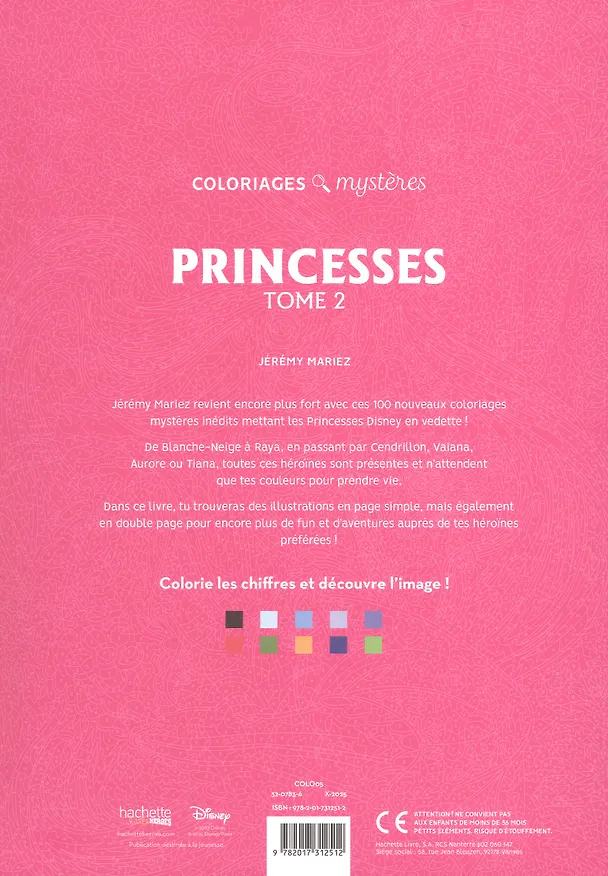 Книга Coloriages mystères Disney - Princesses Tome 2 () — 2