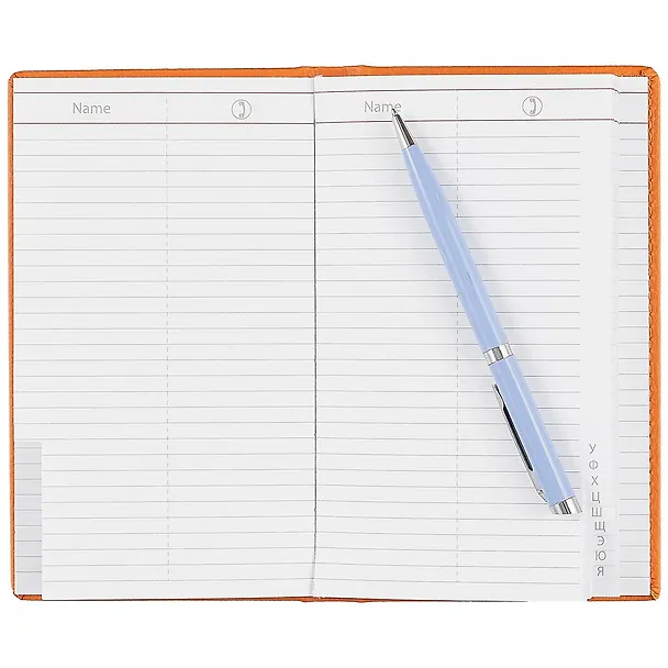 Алфавитная книга Lezar А6+, 60 листов, оранжевая 253609 — 2