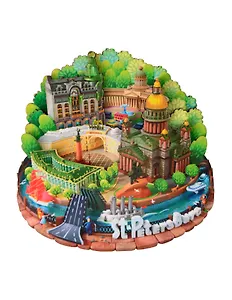 Магнит Коллаж Лето на Дворцовой Площади