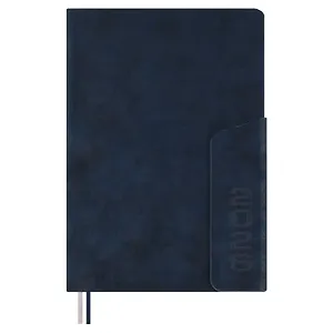 Ежедневник дат. 2026г. А5 176л "Тиволи глосс" синий, кожзам, тв.переплет, блинт.тиснение, офсет, справ.мат-лы, закругл.углы, 2 ляссе, инд.уп