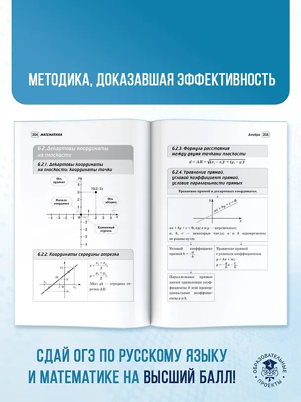 Книга ОГЭ. Русский язык и Математика. Полный курс в таблицах и схемах для подготовки к ОГЭ (Лев Слонимский, Ирина Текучева, Ирина Слонимская) — 8