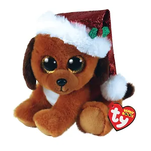 Мягкая игрушка Холидэйз собачка с рождественской шапочкой (15см) (36240)