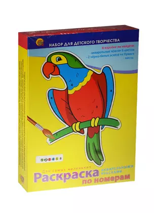 Набор Раскр. по номерам Для самых маленьких (Р-8259) (краски/6цв.+2 эскиза+кисть) (Рыжий кот) (3+) (коробка) — 2502074 — 1