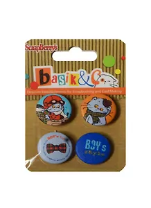 Набор фишек из металла №1 Новые приключения Басика (SCB340001001) (4шт) (упаковка)