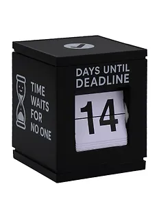 Вечный календарь "Deadline", черный