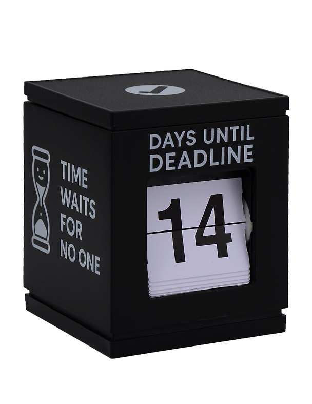 Вечный календарь "Deadline", черный 3103019 — 1
