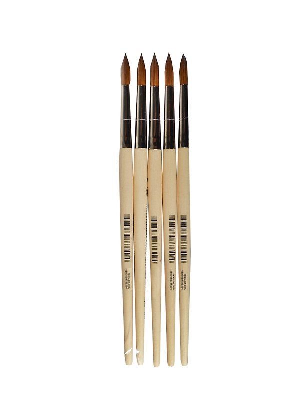 Кисть колонок круглая №6 ручка короткая, лак, серия 1050 /1150, ЖК 219540 — 1