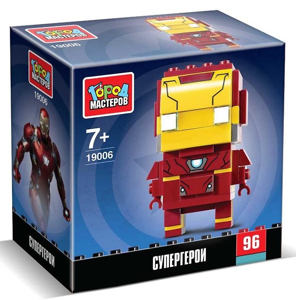 Конструктор сборная фигурка супергерои, 96 дет. Город мастеров в кор.2*48шт 3183084 — 1