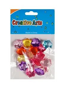 Набор бусин (20гр) звезды прозрачные (1,5см) (ассорти) (11-24067-L35)