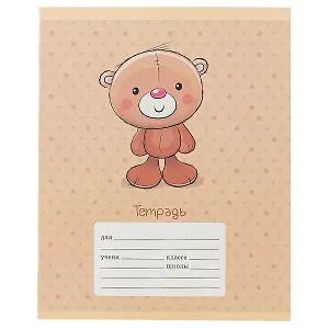 Тетрадь в клетку Unnika, "Плюшевые друзья", 24 листа, в ассортименте