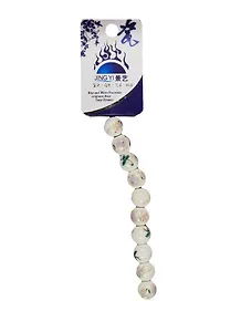 Набор для творчества Бусины керам. на силикон. нити 10шт 12мм, A25, мак сиреневый