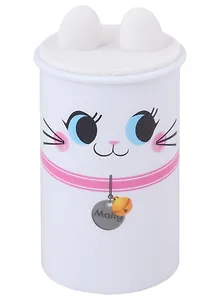 Точилка 2 отверстия, с контейнером "Котик", в ассортименте