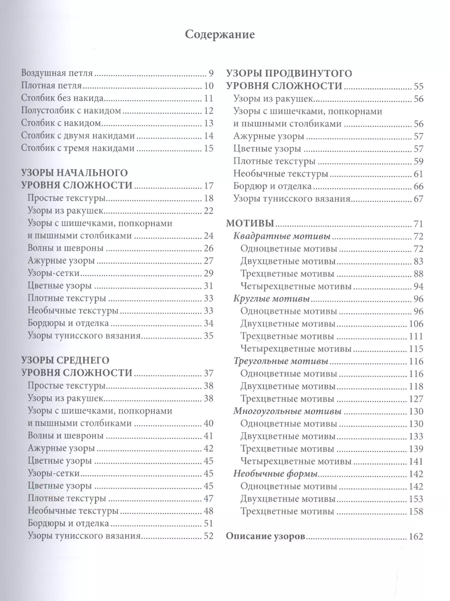 Большая энциклопедия узоров. Крючок и спицы: 2160 рисунков, узоров и схем для вязания