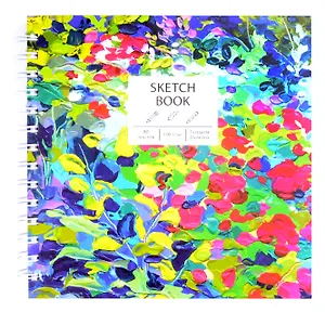 Скетчбук 195*195 80л "Пуантилизм" белый офсет 100г/м2, тв.подложка