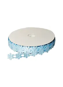 Лента тканевая из маленьких цветов синяя (1,3 см х 10 ярдов) (149159)