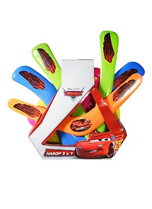 Набор Тачки (5в1) (4 бумеранга+лет. тарелка) (AJ014FDCARS) (178950) (в ассорт.) (на картоне) (в кор. 2х24шт)