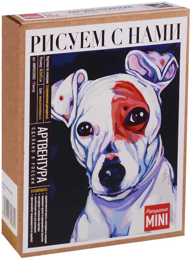 Картина-раскр. по номерам Гектор (MINI16130082) (16,5х13 см) (набор) (14+) (коробка) (Артвентура) 2605933 — 1