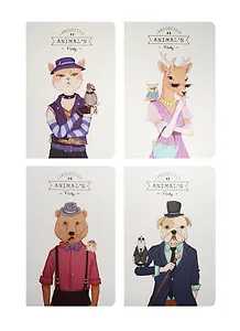 Тетрадь в клетку Languo, Animal's style, 44 листа, в ассортименте