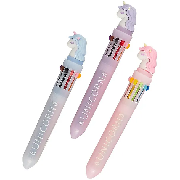 Шариковая ручка 10 цветов автоматическая, «Unicorn», в ассортименте 251657 — 5