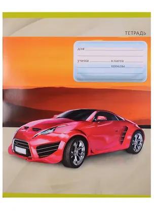 Тетрадь в клетку Unnika, "Скорость (авто)", 18 листов, в ассортименте 243836